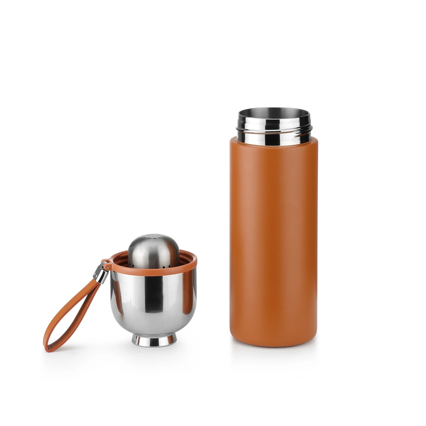 SamaDOYO 304 stainless steel double layer insulated cup tea water separation brewing cup portable cup travel tea set