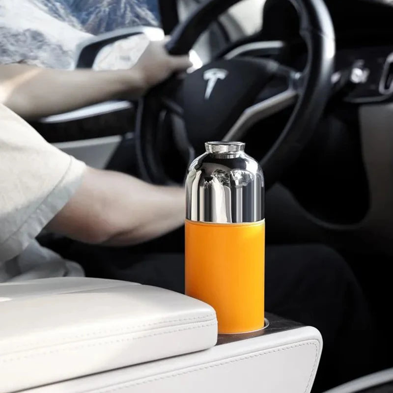 SAMADOYO Tea Making Cup Insulation Cup 304 Stainless Steel Double Layer Tea Cup Portable Cup Car mounted Water Cup Portable Tea