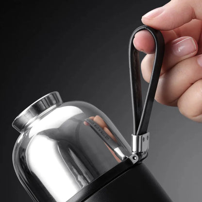 SamaDOYO 304 stainless steel double layer insulated cup tea water separation brewing cup portable cup travel tea set