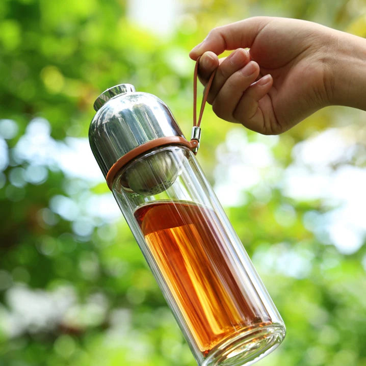 SAMADOYO Tea separation, heat-resistant glass brewing, tea filtration, portable cup, outdoor portable travel vehicle water cup