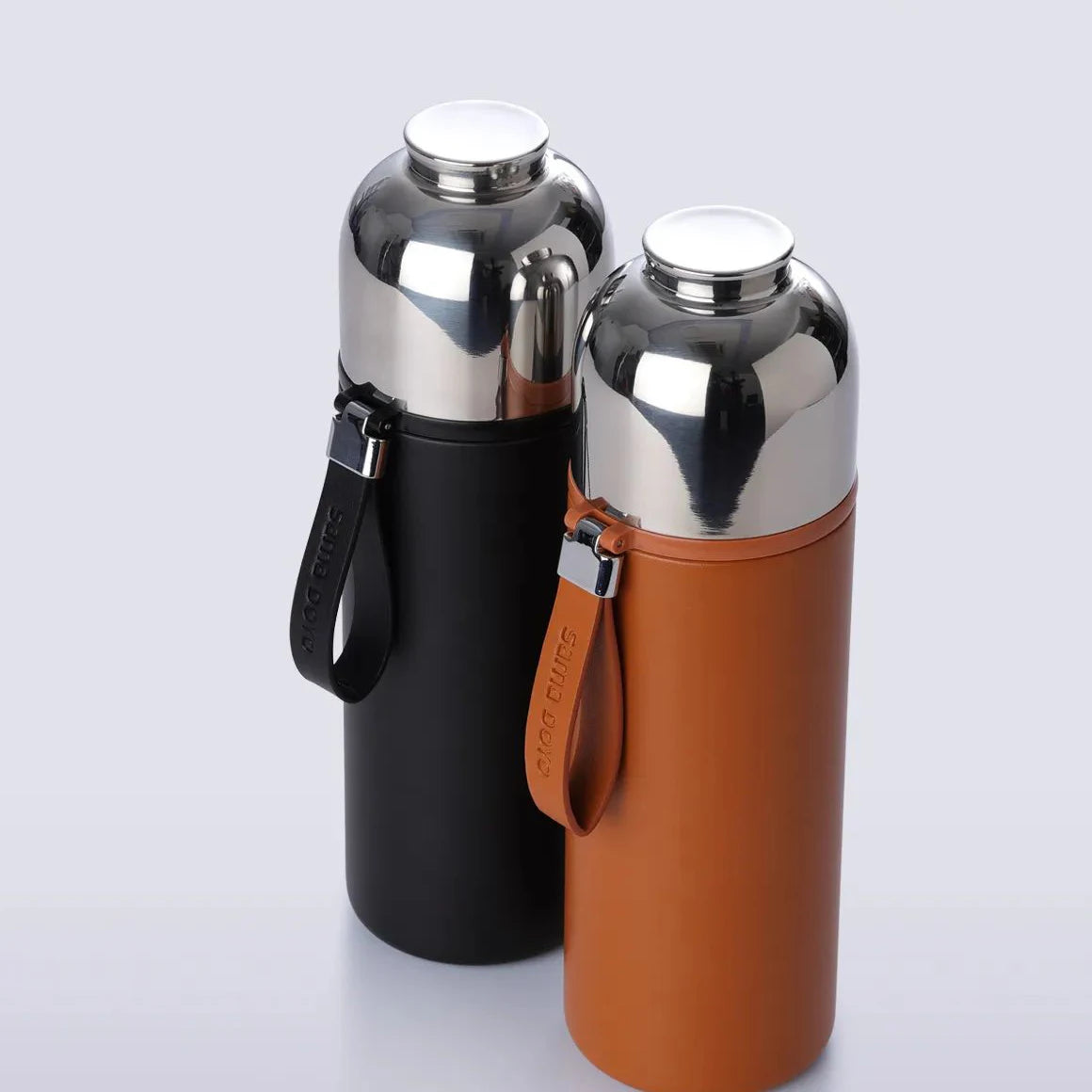 SamaDOYO 304 stainless steel double layer insulated cup tea water separation brewing cup portable cup travel tea set