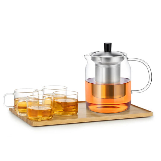 SAMADOYO heat-resistant glass teapot, tea pot, tea water separation and filtration, household high-capacity tea set, tea set