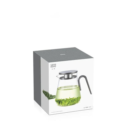 Samadoyo High Borosilicate Glass Tea Pot Fruit Tea Pot Afternoon Tea Set with Filter Tea Set