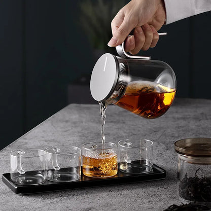 Samadoyo High Borosilicate Glass Tea Pot Fruit Tea Pot Afternoon Tea Set with Filter Tea Set