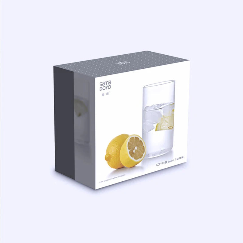 Samadoyo Hochwertiger Wasserbecher aus Borosilikatglas, transparenter Wasserbecher aus Glas, Milchbecher, Kristallbecher, 300 ml 