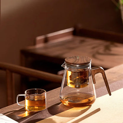 SAMADOYO elegant cup insulation separation bubble teapot heat-resistant glass teapot simple filter tea cup 500ml