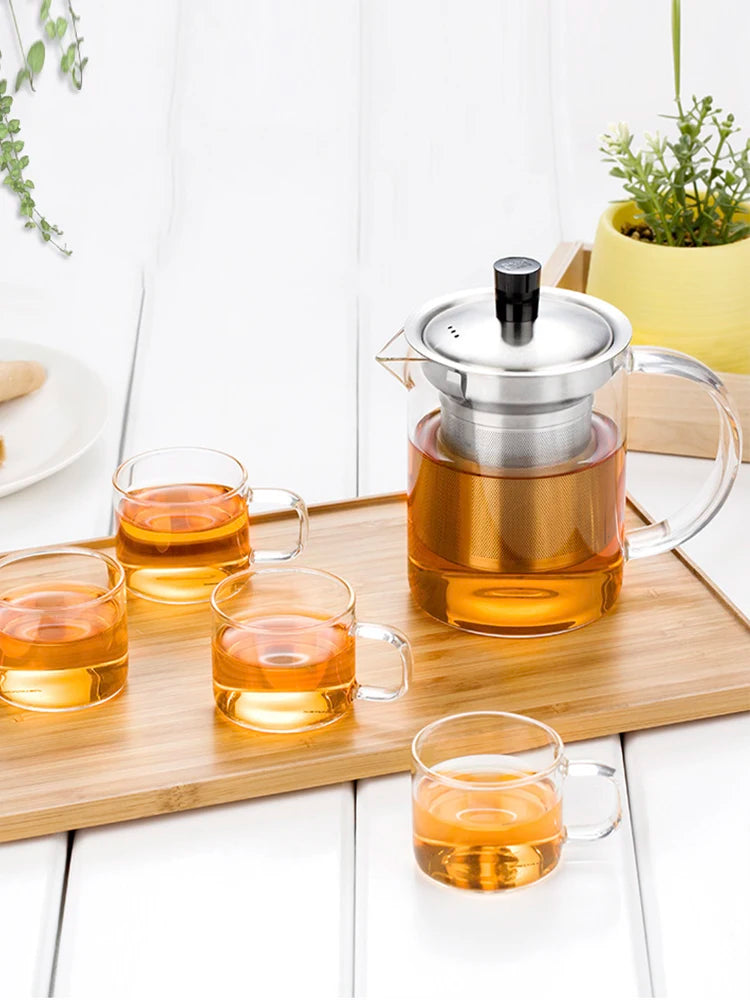 SAMADOYO heat-resistant glass teapot, tea pot, tea water separation and filtration, household high-capacity tea set, tea set