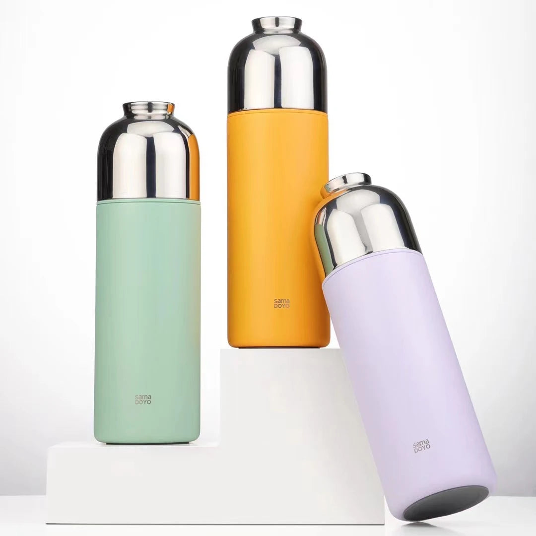 SAMADOYO Tea Making Cup Insulation Cup 304 Stainless Steel Double Layer Tea Cup Portable Cup Car mounted Water Cup Portable Tea