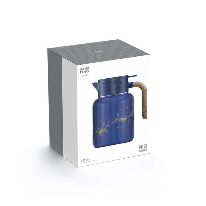 Samadoyo Luxus-Teekanne, Titan-Innentank, Isolierkanne, 1300 ml 