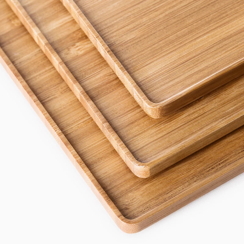 SAMADOYO Nanzhu wooden waterproof tea tray, Kung Fu tea set, single layer simple tea tray, tea table tray, fruit tray