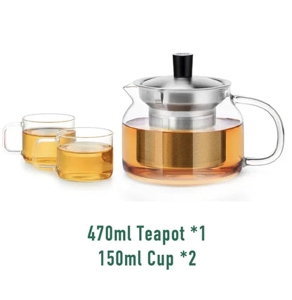 SAMADOYO Heat-resistant glass teapot teapot tea water separation and filtration household large capacity tea maker